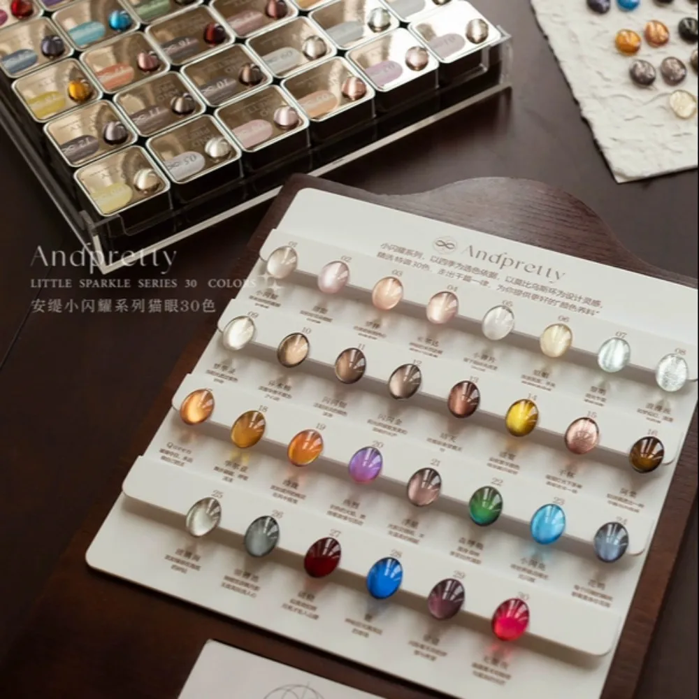

ANDPRETTY 2025 New 30 Colors Moonlight Cat Eye Nail Gel Set Fashion HEMA-free TPO-free Long-Lasting Nail Art Uv Gel Wholesale
