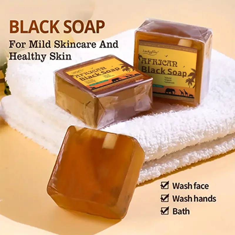 African Black Soap Deep Cleansing Exfoliator To Relieve Dry Rough Delicate Skin Body Cleansing Hand Soap