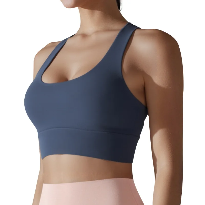Cross-Border New Arrival Best-Selling Sports Bra, High-Impact Shockproof Running Bra, Quick-Dry Plus Size Push-Up Racerback Yoga