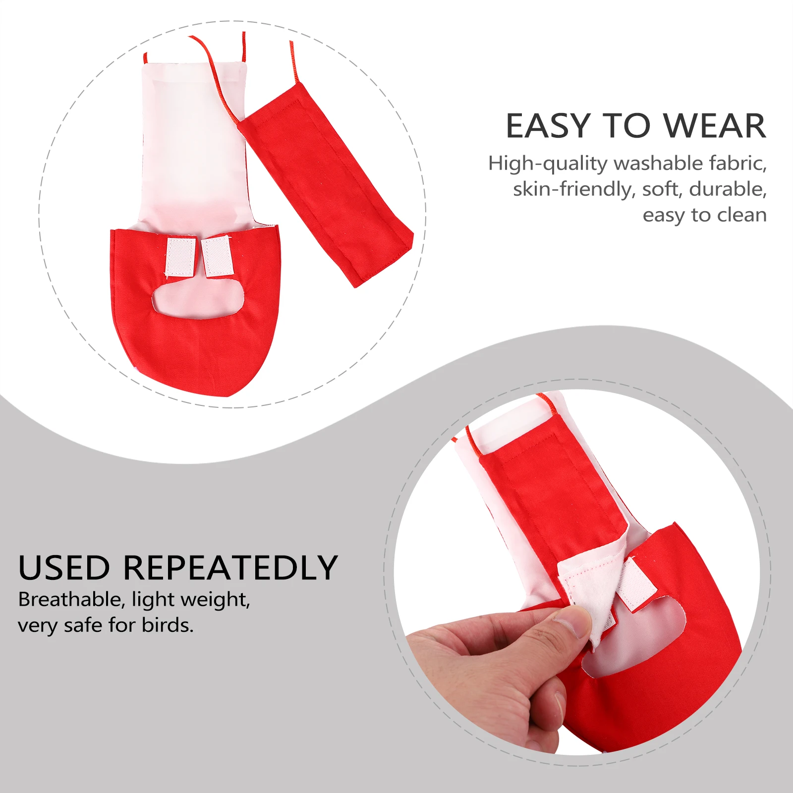 

2pcs Pet Parrot Diapers Reusable Cotton Flight Suits for Birds Cockatiel Travel Hiking Bird Accessories