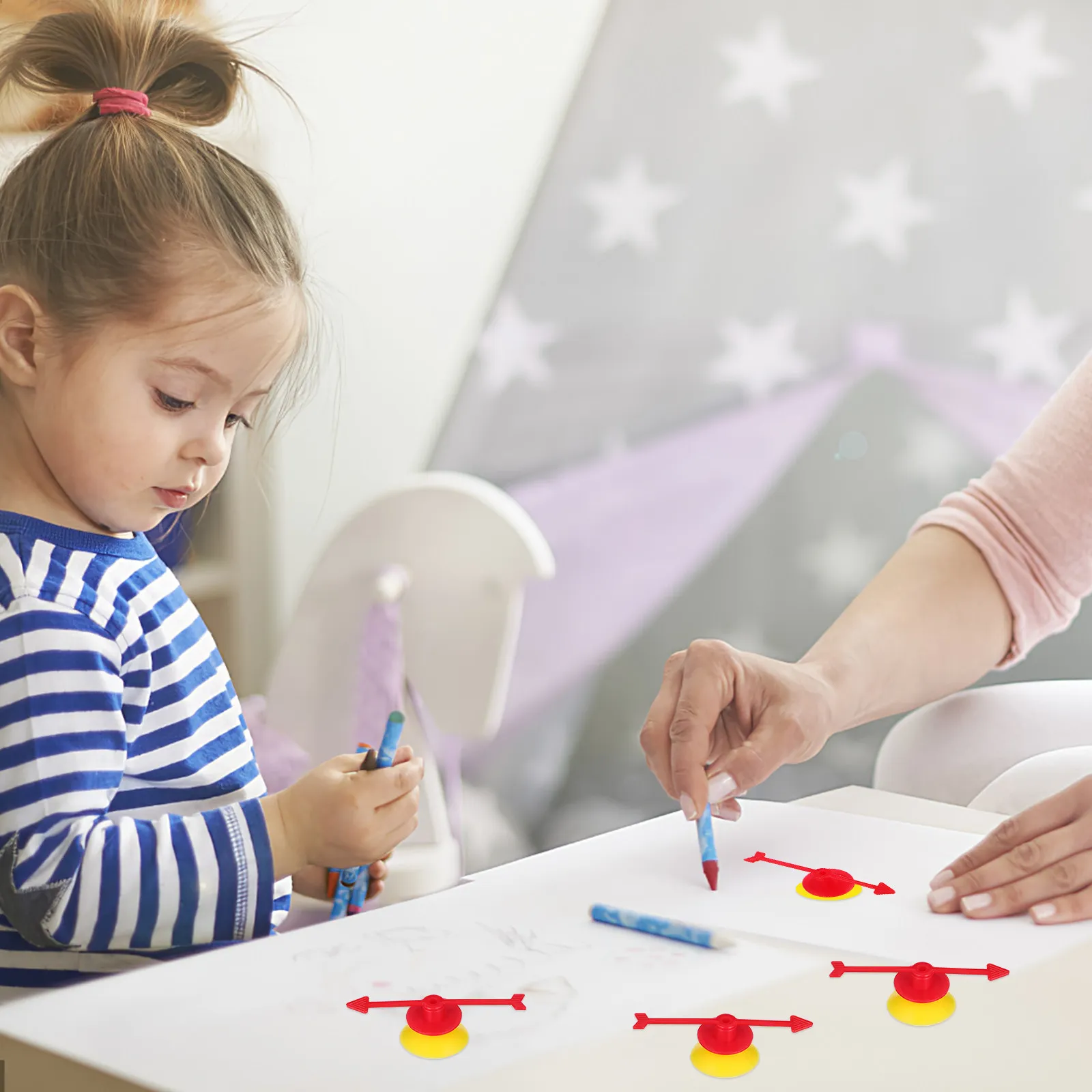 

25Pcs Arrow for Games Vibrant Game with Suction Base Compact Size Travel Friendly Party Game Rotation Tool