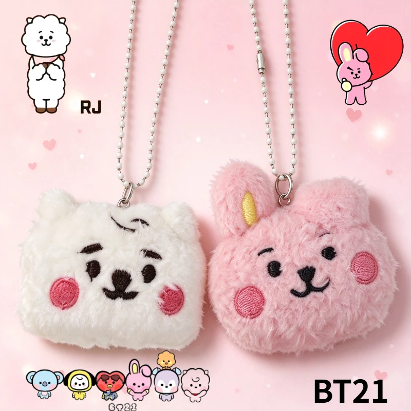 BT21 Minini cartoon Cute Big Head doll Plush Pendant Kawaii Korean Backpack Pendant Accessories Animation Peripheral Wholesale - view 2