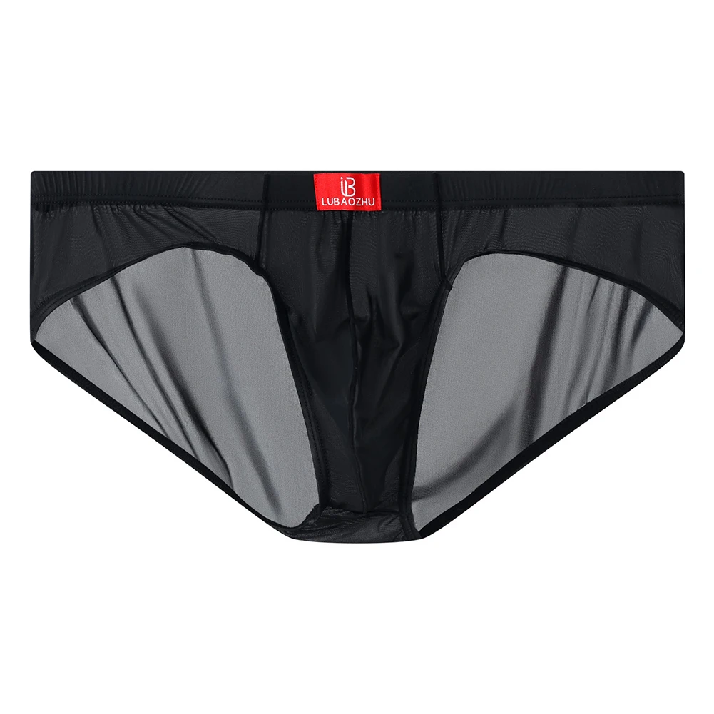 1pc Men Translucent Ultra-thin Briefs U-shaped Pouch Breathable Underwear Quick Dry Pantie Low Waist Sexy Sheer Briefs