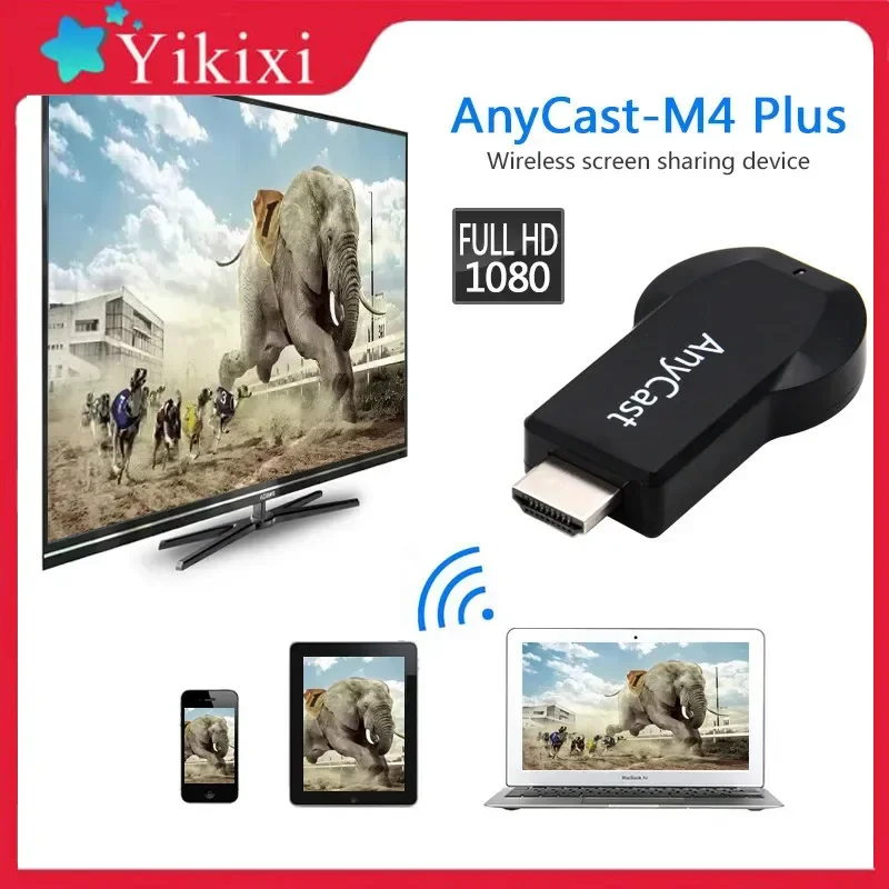 For AnyCast M4 Plus Wireless Media Video Wi-Fi 1080P Display TV Dongle Receiver Android Adapter TV Stick DLNA Airplay Miracast