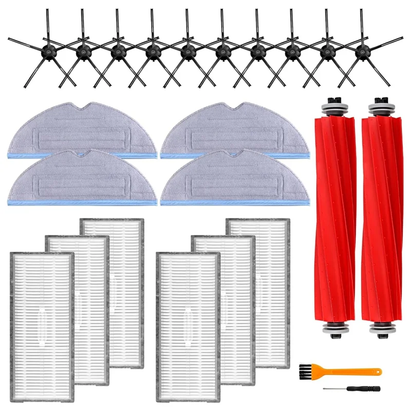 Para roborock s7, s7 +, s7 maxv, s7 maxv plus, escova lateral principal mop pano almofadas filtro hepa acessórios de substituição Parts-A58E