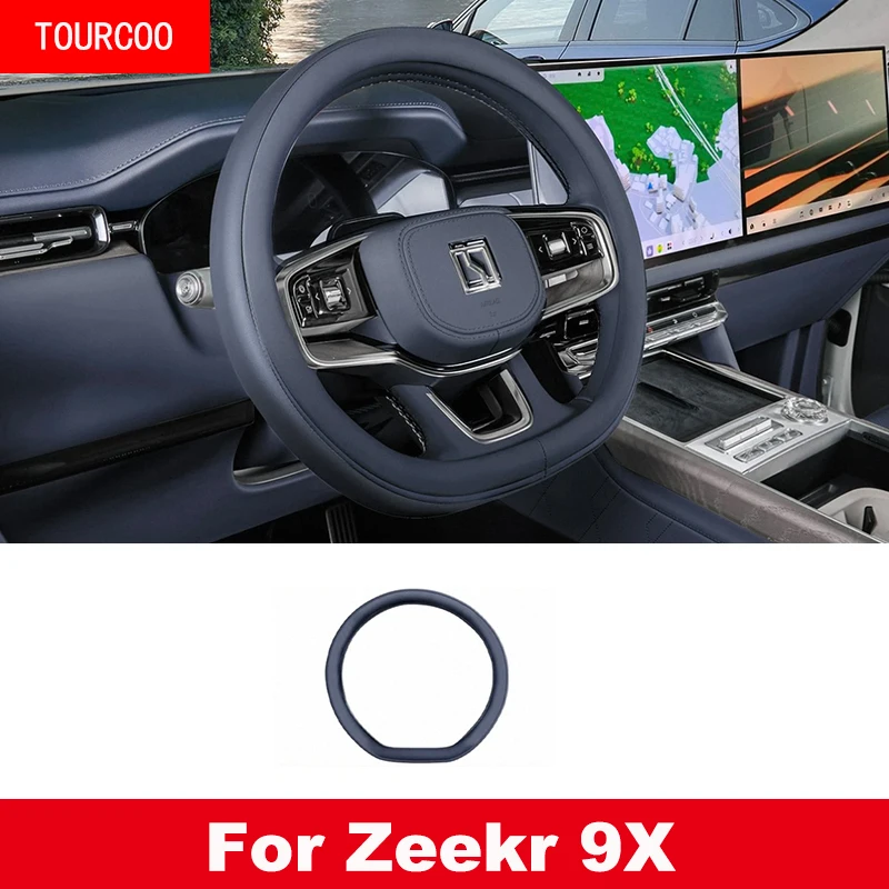 ل Zeekr 9X 2025 2026 غطاء عجلة قيادة السيارة غطاء حماية جلدي مضاد للانزلاق ملحقات قابلة للتنفس
