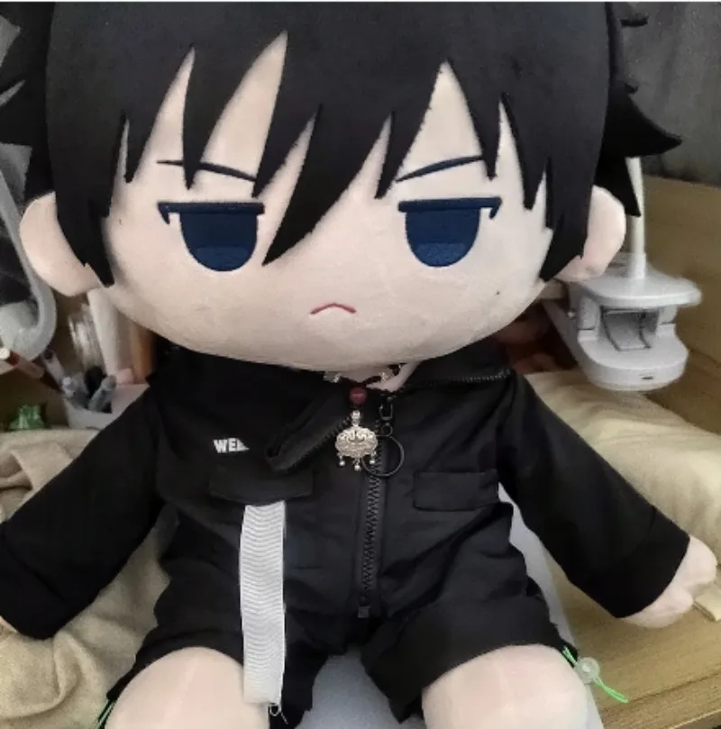 

Anime Jujutsu Kaisen Fushiguro Megumi Sitting Posture Pillow Cosplay 40CM Plush Figure Pillows Cartoon Plushie Outfit Xmas Gift