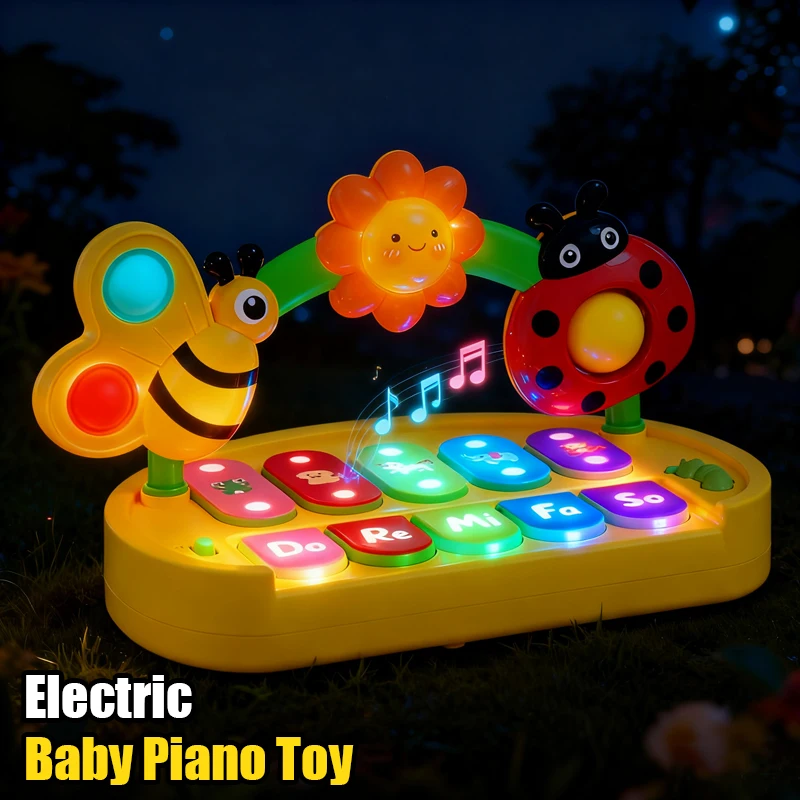 لعبة البيانو للأطفال الصغار، ألعاب تطوير الآلات الموسيقية الكهربائية للأطفال الصغار، ألعاب تعليمية للتعلم المبكر #1