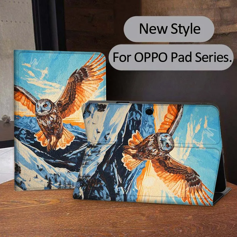 

Creative bird illustration Tablet Case For OPPO Pad 2 3 4 11 SE X Air 2 Neo Pro 12.1 10.36 11 11.4 13.2 Inch