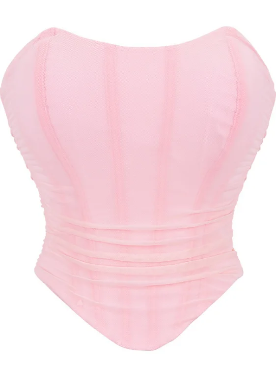 مطاطا تول حمالة التخسيس مثير أعلى الشارع Sle ort طول البوليستر مزيج النسيج لون نقي الصيف Faion الاتجاه #4