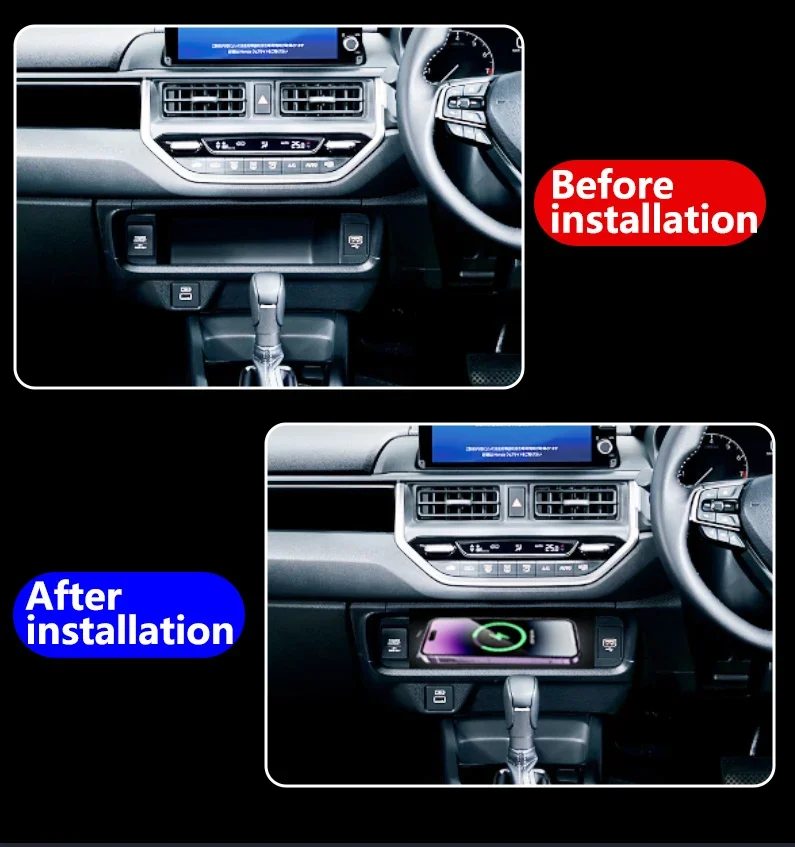 Wireless Charger for Honda WRV 2020-2024 RHD Car Center Console Mobile Phone Intelligent System Magnetic Fast Charging Pad Stand detail image 7
