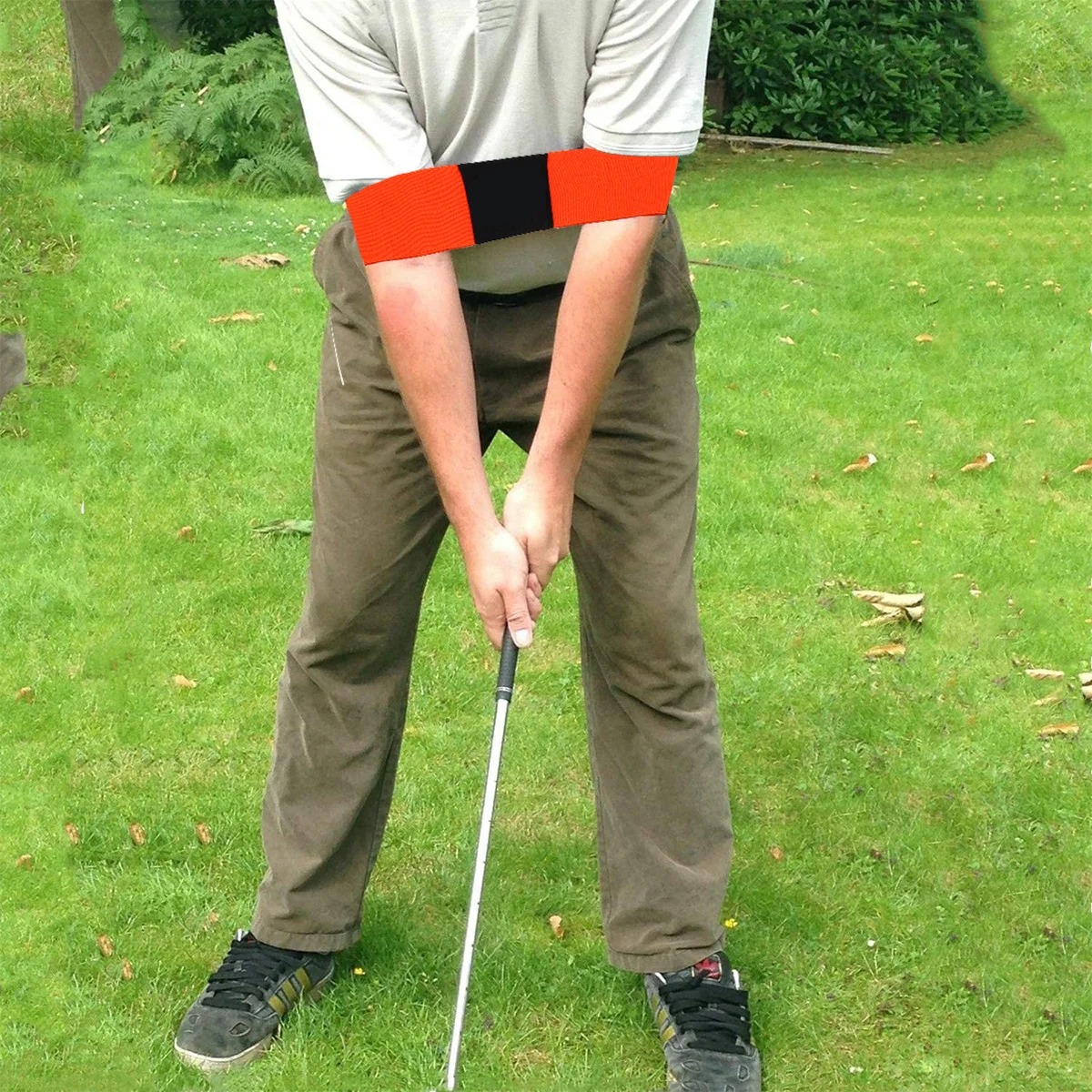

1Pcs Swing Arm Band Training Aid Motion Posture Correction Belt for Beginner Golfers Correction Orange Black