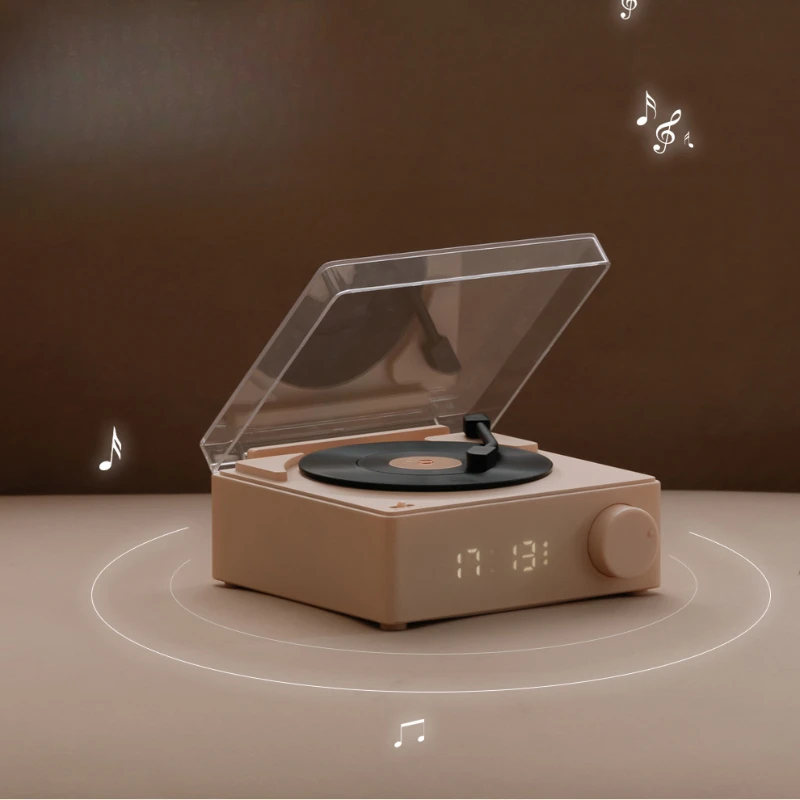 Mini Vinyl Record Player Speaker, Creative Small Speaker Plug-in USB, Retro Wireless Bluetooth Audio, Multiple Playback Modes
