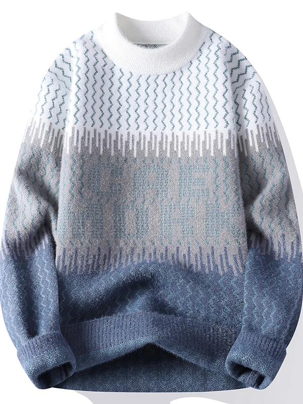 

Мужской вязаный свитер Thiened, круглый, из искусственного норкового бархата, осень-зима, теплая повседневная одежда, удобная смесь нейлона и полиэстера...