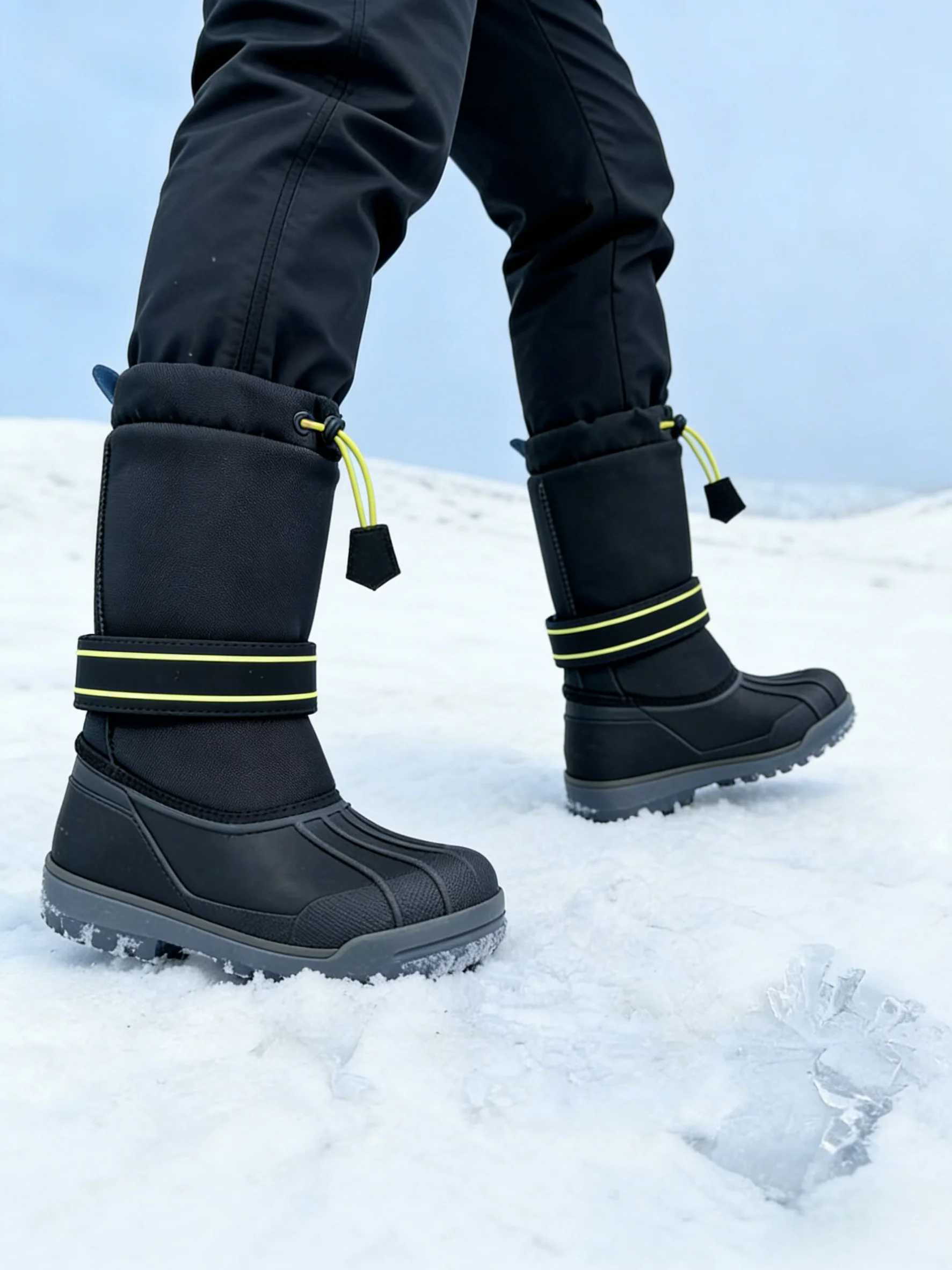 

2026 New Style Men's Winter Boots, Thick-Soled Men's Snow Boots, Warm, Thick and Waterproof Outdoor Fishing Work Boots, Large Si