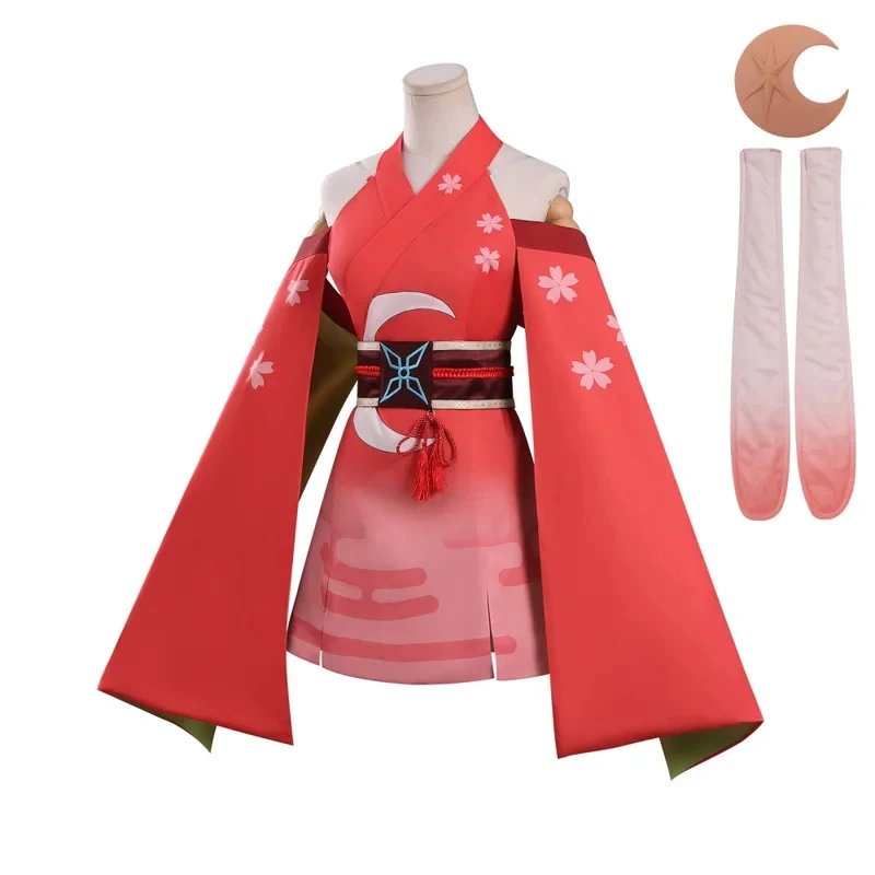 

ABC123Cosmic Princess Cosplay Costume Kaguya Dress Headwer Synthetic Wig Outfit Party Carnival Costume5,j'8.k/4\