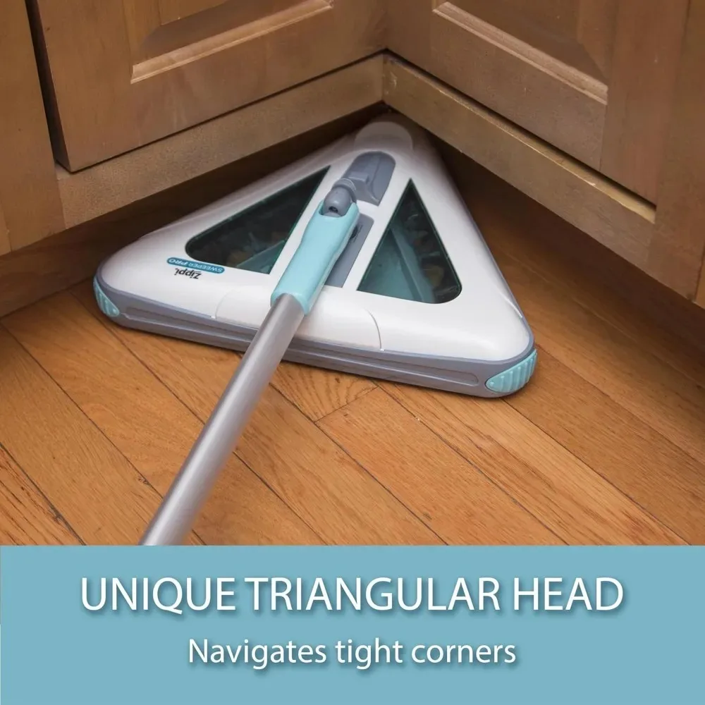 مكنسة خفيفة الوزن لتنظيف زوايا بلاط الخشب الصلب للسجاد القصير لمدة 30 دقيقة