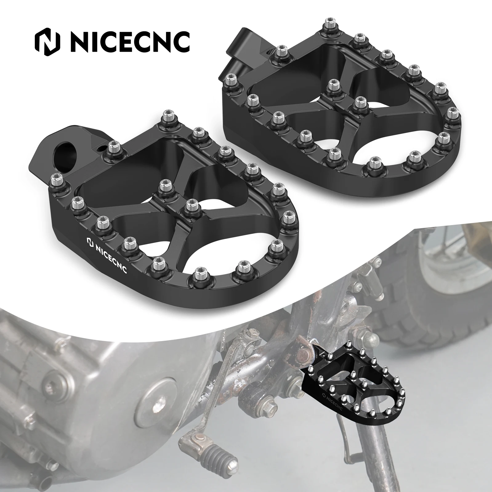 

Motorcycle Wide Footrests Fat Footpegs for Suzuki DR650SE DR650S DR650 S DR650 SE 1996-2022 2023 2024