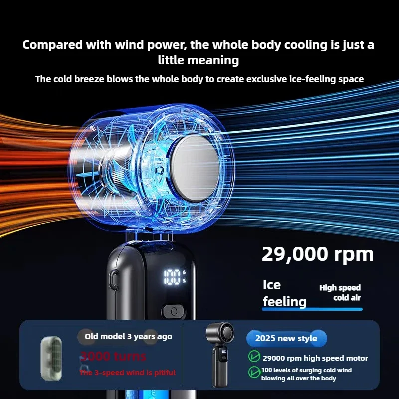 مكتبة Xiaomi-Quiet Yet Brutally قوية 100 سرعة مروحة تبريد من السيراميك على الجليد قابلة للطي 90 ° قابل للتعديل لراحة المكتب/الخارجية #5