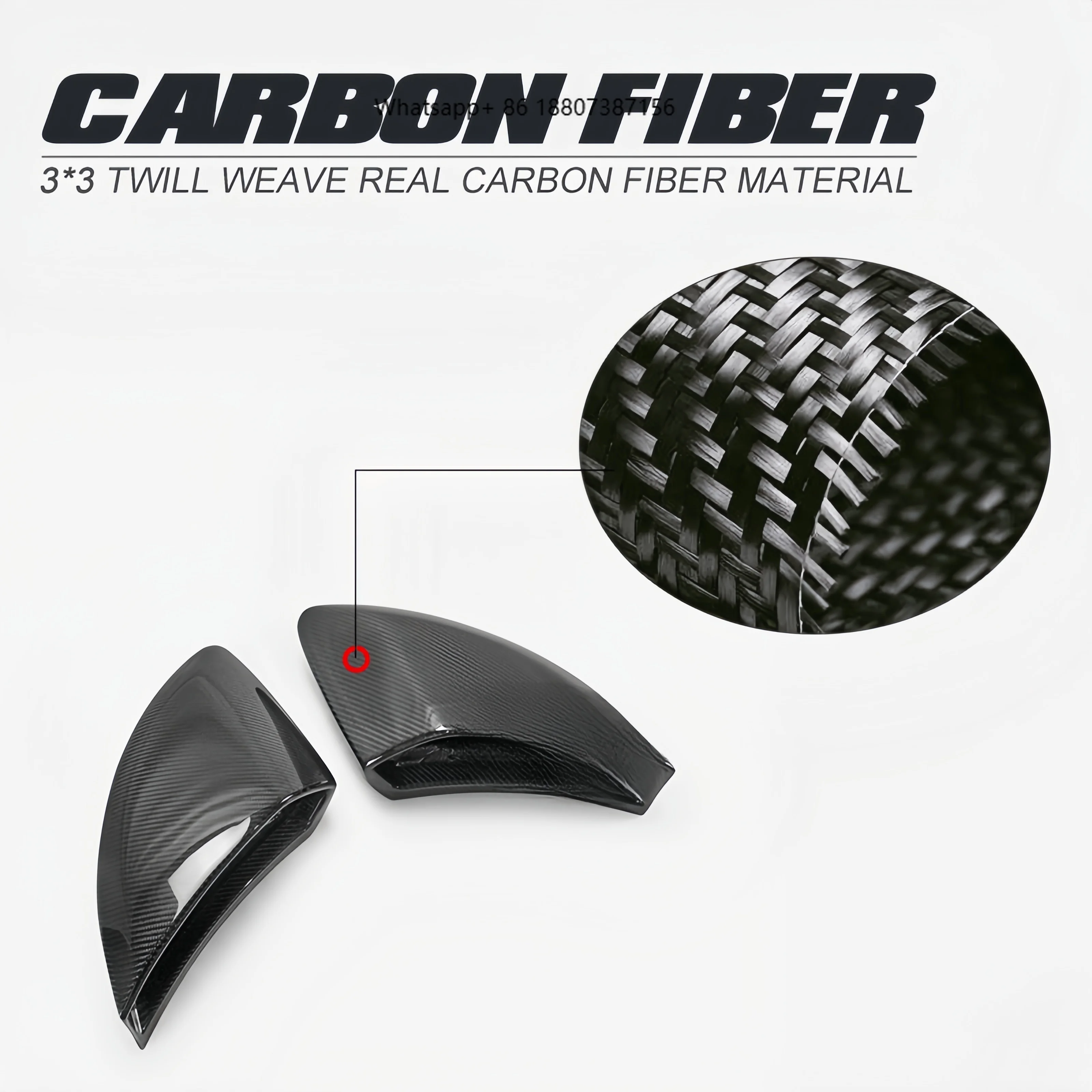 Compatible con Lotus Exige V6, Reemplazo de Entrada de Aire Lateral de Fibra de Carbono, Salida de Aire Lateral Modificada