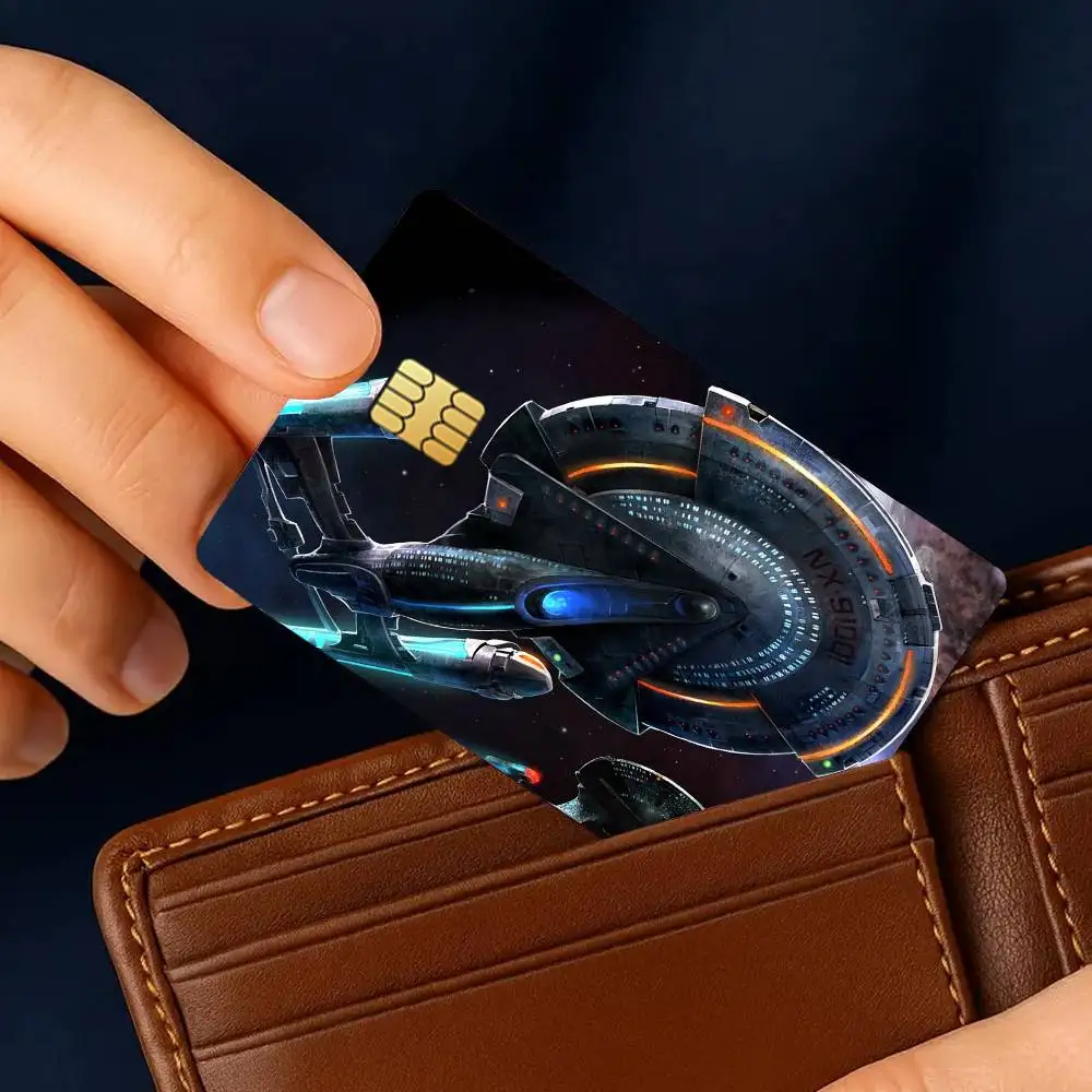 TV S-Star T-Trek Cool Credit Card Stickers Skin for Bank Debit Decorative Protection 4PCS Anti-scratch Waterproof