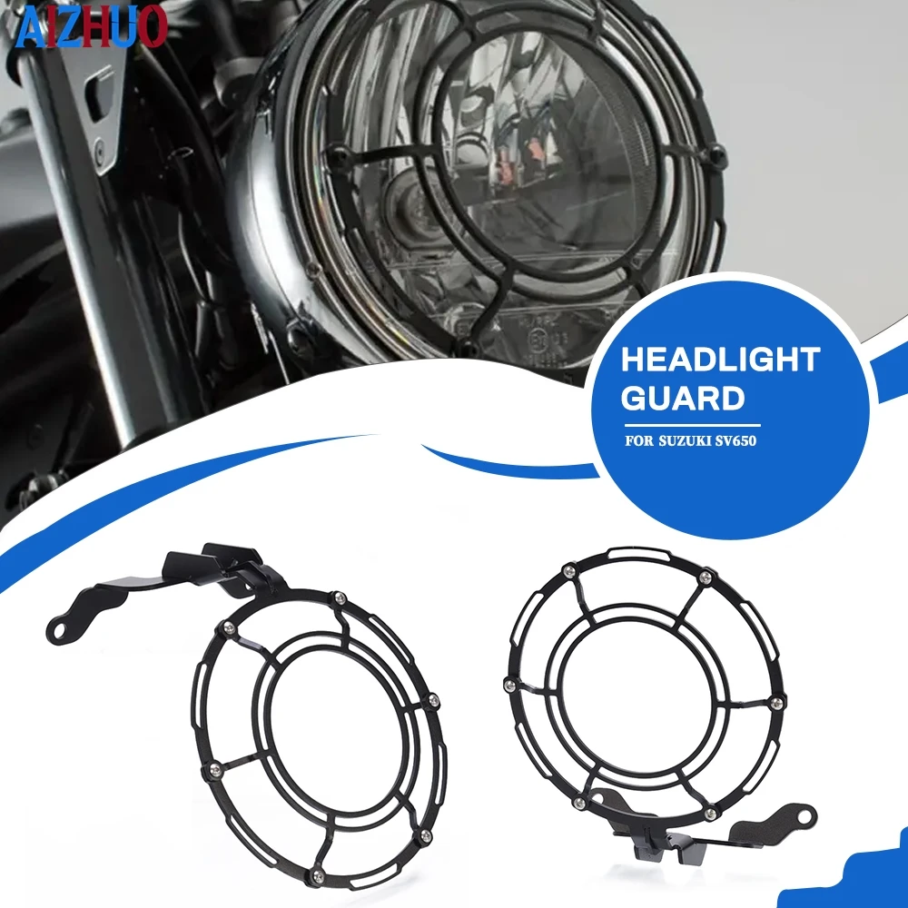 

For Suzuki SV650 SV650X SV650 ABS/X 2026 2025 2024 2023 2022 2021-2016 Headlight Bracket Guard Cover Grill Protector Motorcycle