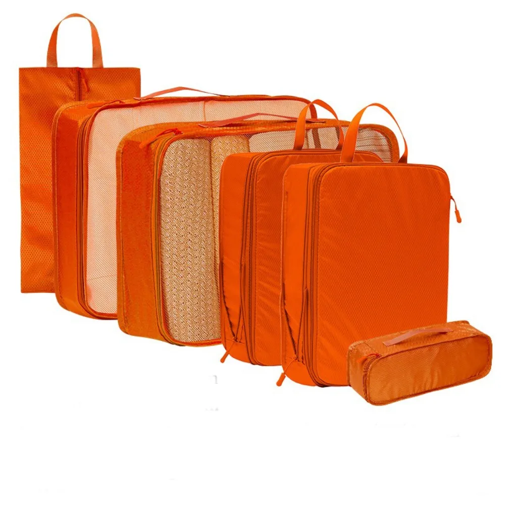 6PCS/Set Large Capacity Travel Storage Bag Dustproof Space Saving Sorting Bag Waterproof Compression Packing Cube Shoes