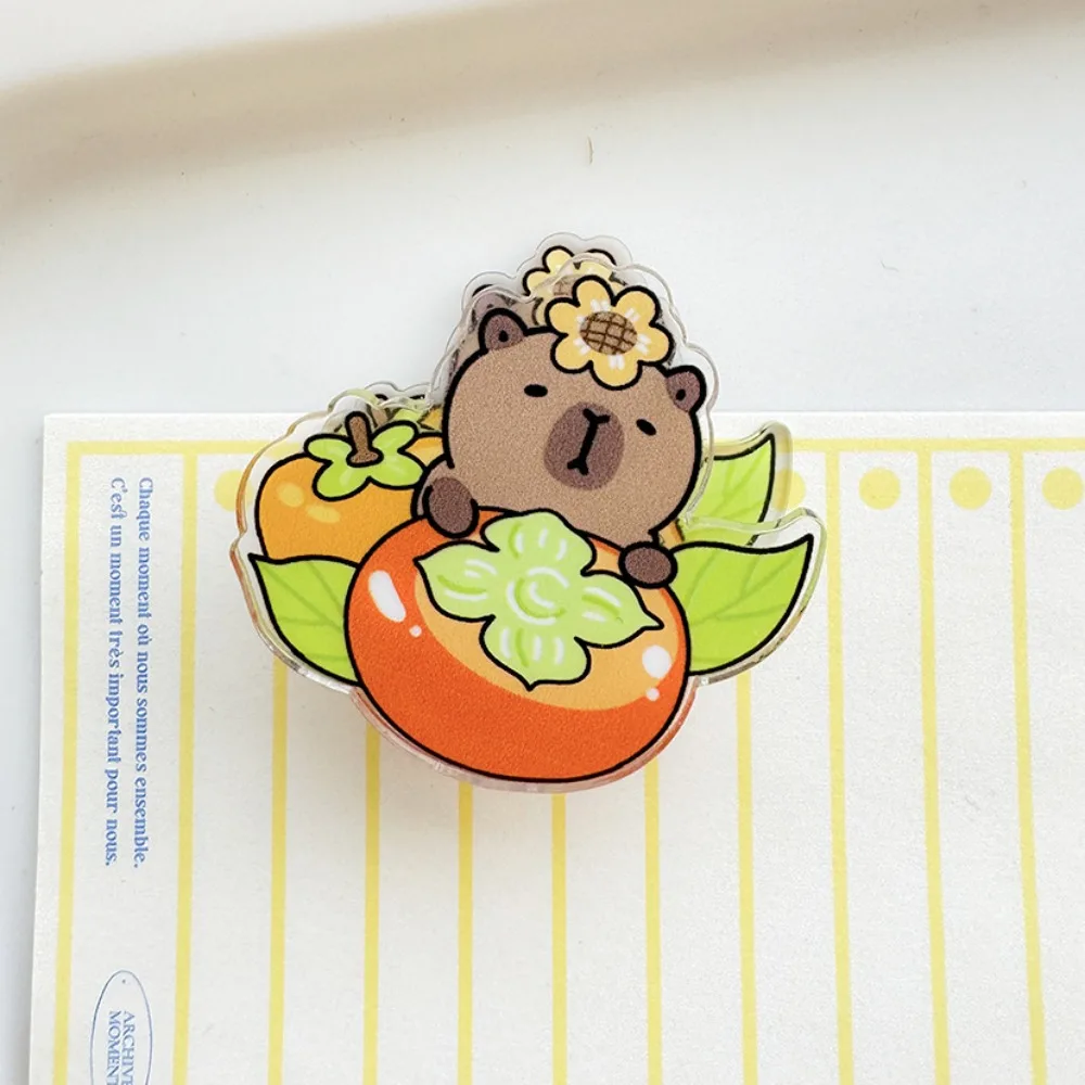 Practical Cartoon Style Capybara Paper Clip Office Stationery Learning Supplies Note Holder Mini PP Clip
