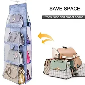 Handbag Hanging Organizer Hanging Purse Organizer for Closet Organizers Bag Storage Hanger Oxford Cloth Closet Bag Organizer