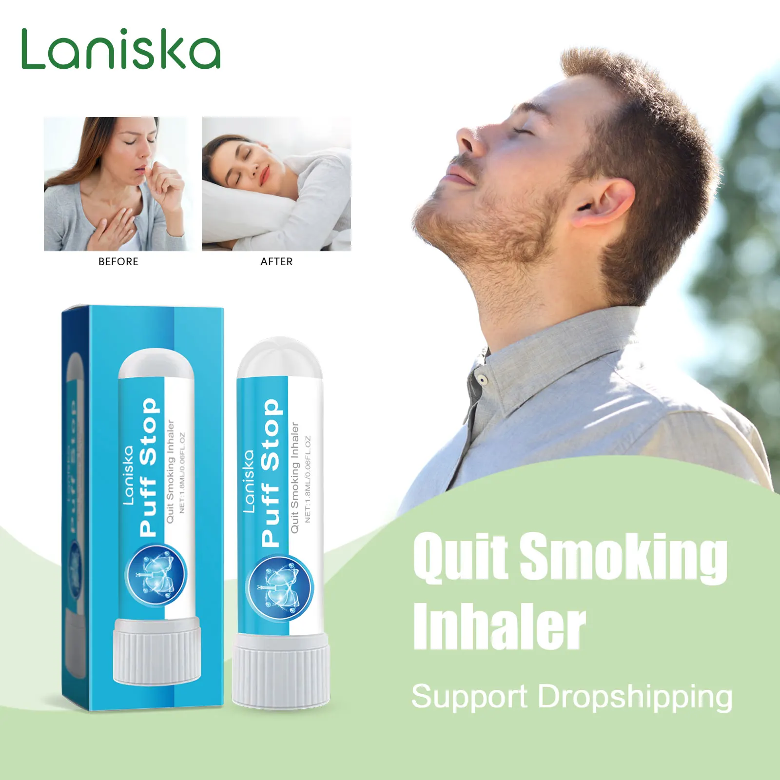 Quit Smoking Inhaler Lungs Detox Cleansing Suppress Smoking Desire Relieve Nasal Congestion Breathing Stop Smoking Aid Products