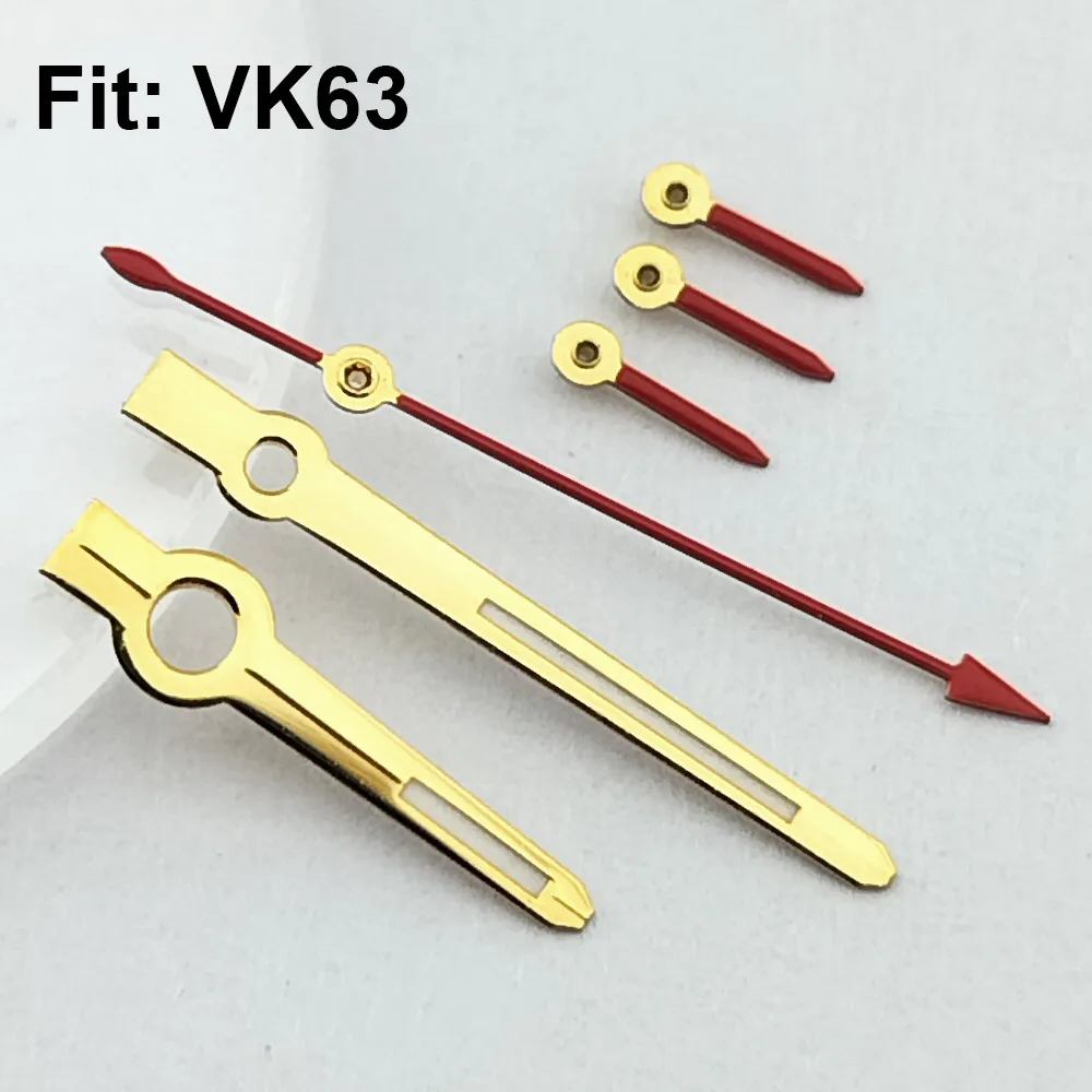 13.5mm hands C3 Luminous suitable for VK-63 movement  pointer watch replacement parts For accessories