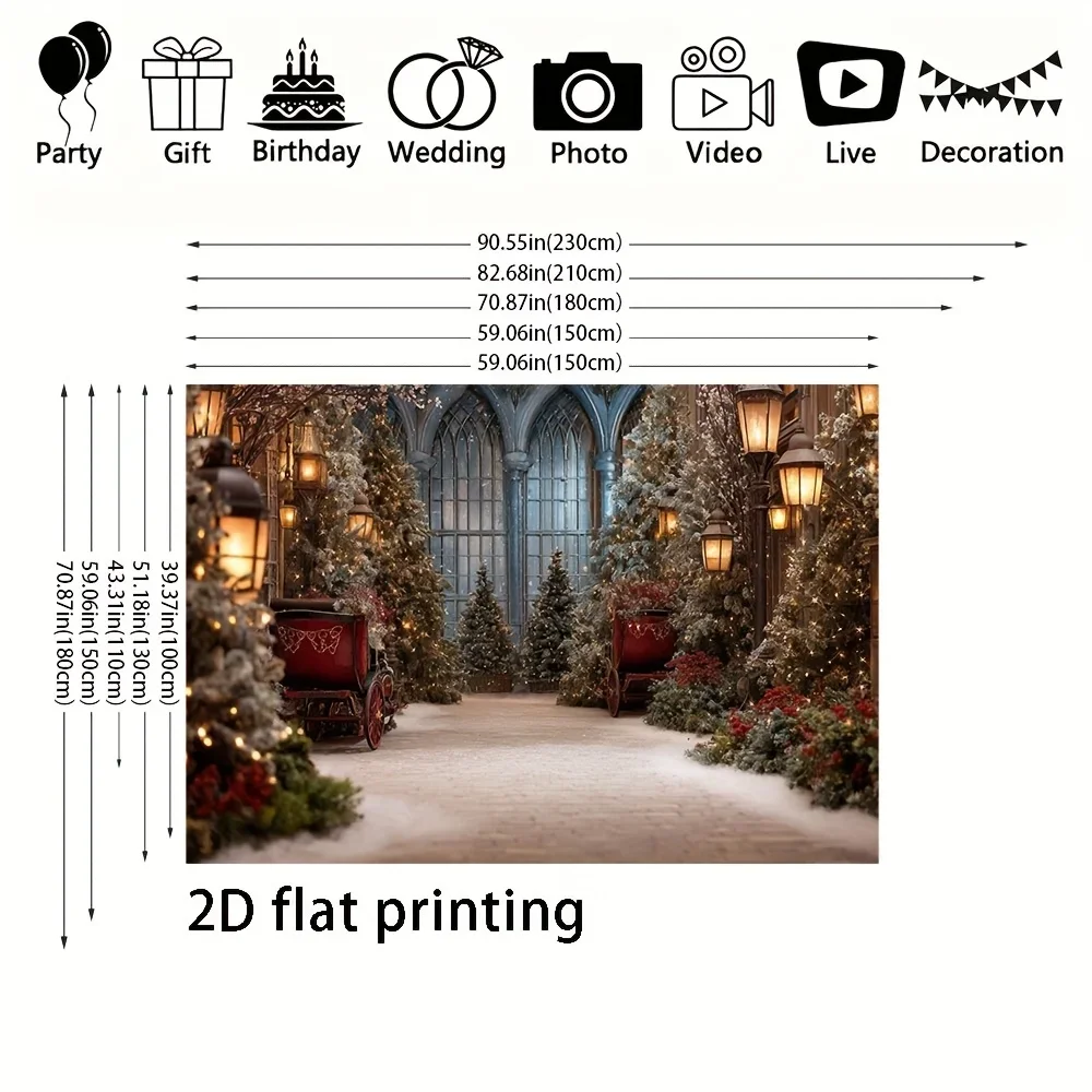 2D plan, 1 piece, magic channel background, Christmas photo background, Christmas and photo background
