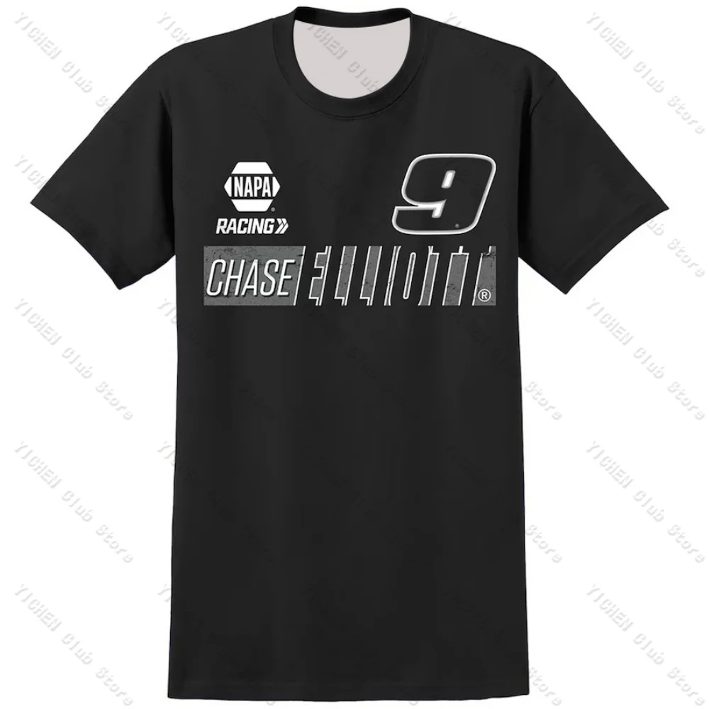 Motorcycle Racing Chase Elliott Hendrick Motorsports Team Collection NAPA Tonal Street Quick-Drying Breathable Men's T-Shirt