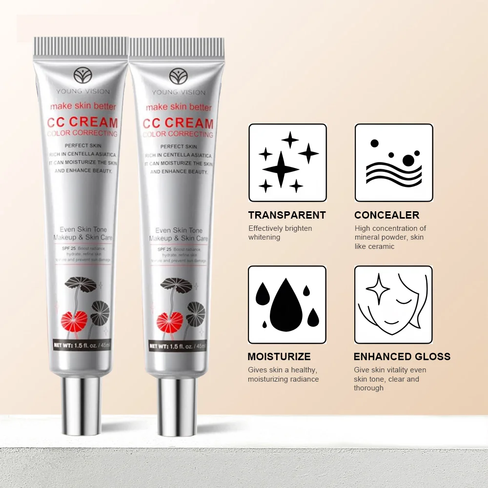 ツボクサ女性用フェイスクリーム化粧品コンシーラーフルカバーベースファンデーション、メイクの密着性を向上