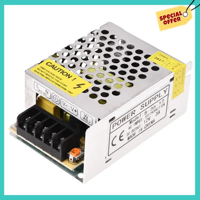 

-ABHW 4X 36W Driver Power Supply Transformer DC 12V 3A By Band LED Light Lamp
