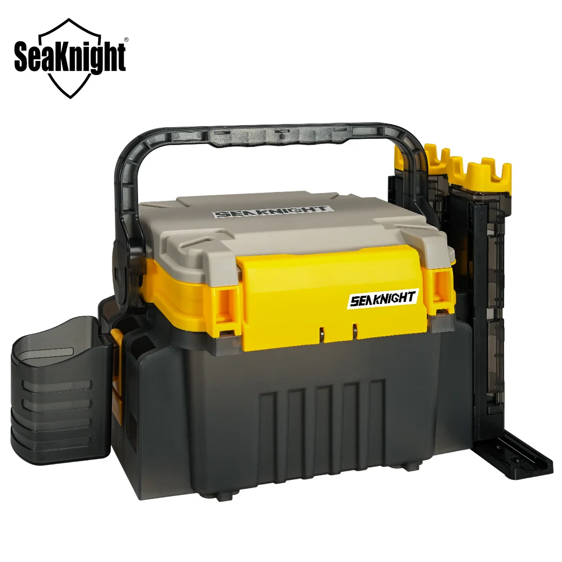 

SeaKnight Brand 10L Fishing Tackle Box Strong Engineering PP Material Outdoor Multifunctional Fishing Box with Rod Barrel