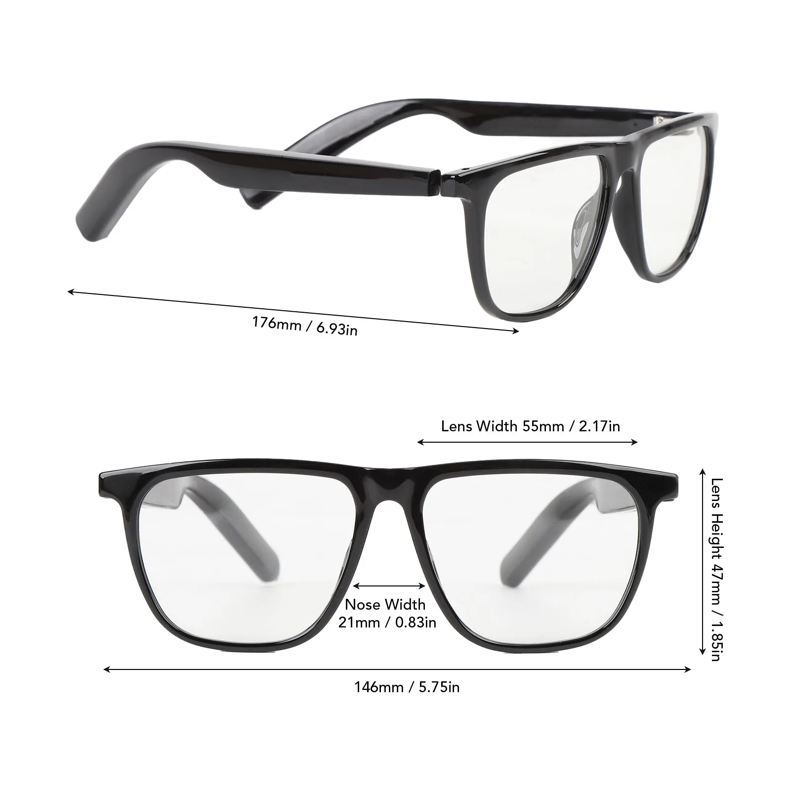 نظارات بلوتوث الذكية مع التطبيق مكبر صوت هاي فاي للحد من الضوضاء هيئة التصنيع العسكري Ai نظارات الترجمة تدعم 134 لغة للموسيقى #3