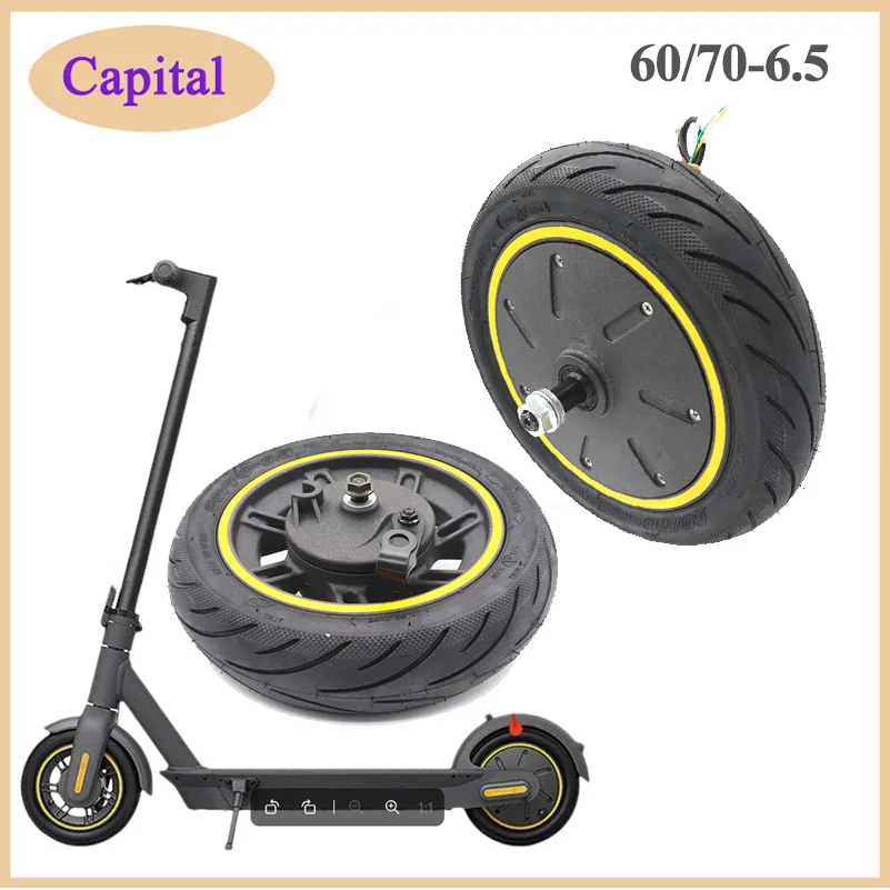 

Мотор-колесо 60/70-6.5 для электросамоката Ninebot Max G30, 350 Вт, заднее приводное колесо с шиной и мотором