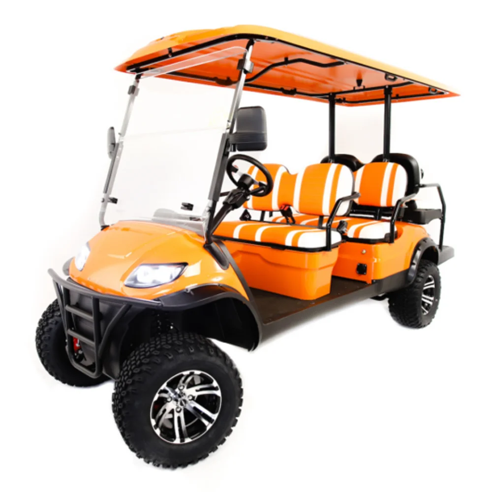 

Hot Sale Comfortable Driving Golf Carts Electric Golf Cart 6 Seater 4+2 Seat Sightseeing Bus Club Cart Electric Golf Buggy