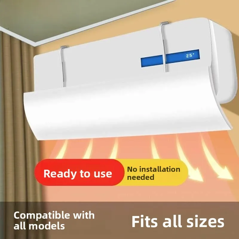 

Universal Wall-Mounted Air Conditioner Windshield No-Install Baby Nursery Guided Wind Directional Cover Dustproof Organizer