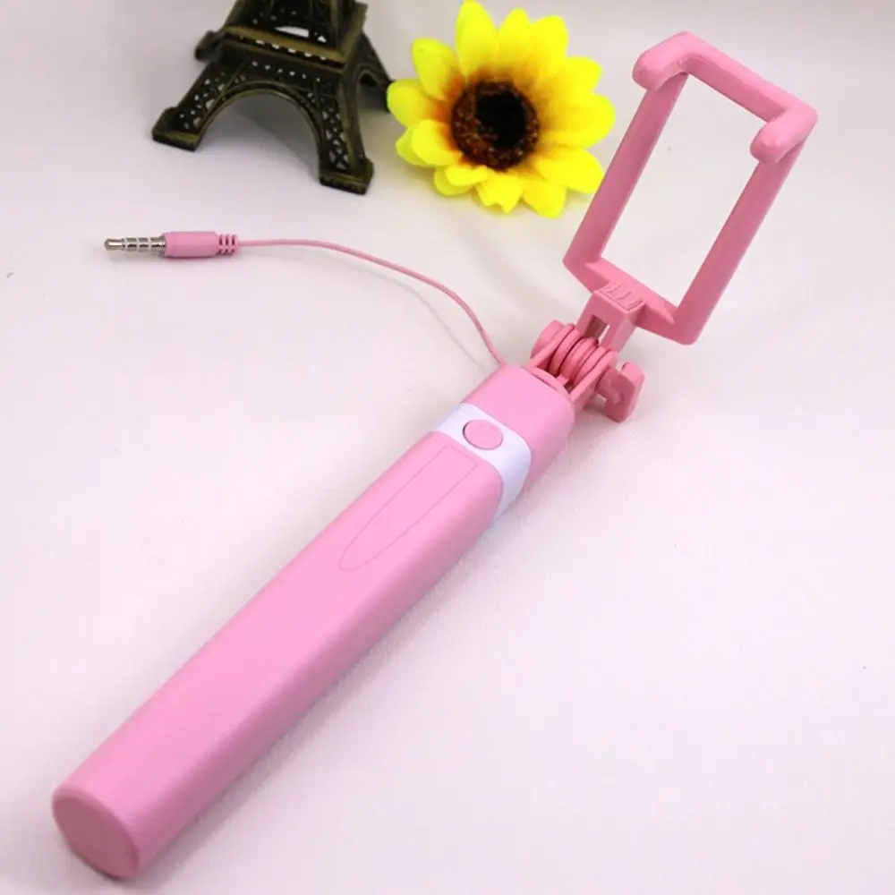 

3.5mm Plug Mini Wire Controlled Selfie Stick Type-C Plug Portable Portable Handheld Selfie Stick Retractable Mini