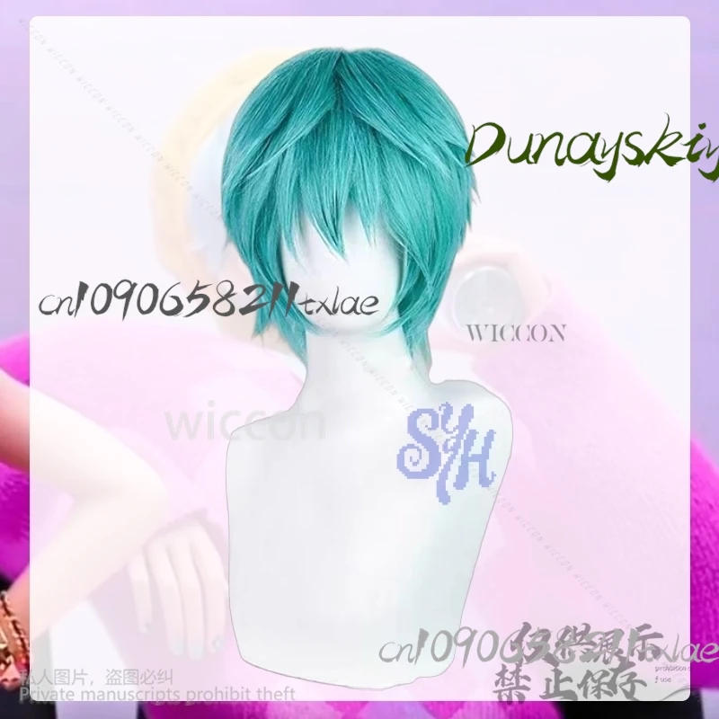 Saja Boy Baby Huntrix KPop Demon Hunters Cosplay Y2K peluca de moda pelo corto azul verde Cos Jirai Kei resistente al calor Halloween
