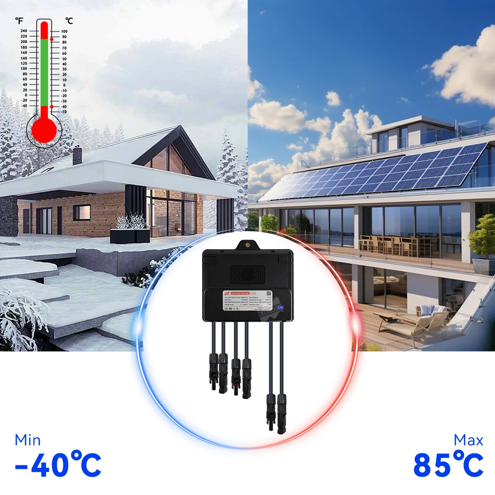 Imagem -05 - Nível do Módulo em Tempo Real do Otimizador de Energia Solar Otimizar com Precisão o Sistema Aumentar a Eficiência Segurança Geral 1600w 60vdc