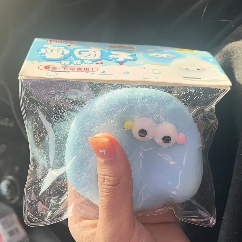 Gran oferta, bola de nieve fluida flocada hecha a mano, juguete blando para aliviar el estrés, Mochi, rebote lento, nuevos accesorios inquietos, fiesta de cumpleaños, regalo para niños