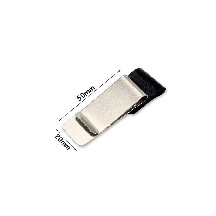 STONEGO Handgefertigter Leder-Messing-Edelstahl-Stifthalter-Clip für Notizbücher, Papiermappen, Schreibwaren und Bürobedarf – Detail 5