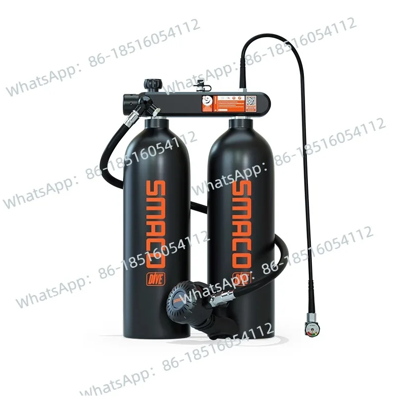 

S700 Portable Double Bottle SMACO Underwater Snorkel Oxygen Tank Scuba Fish Gills Full Set of Fishing Equipment