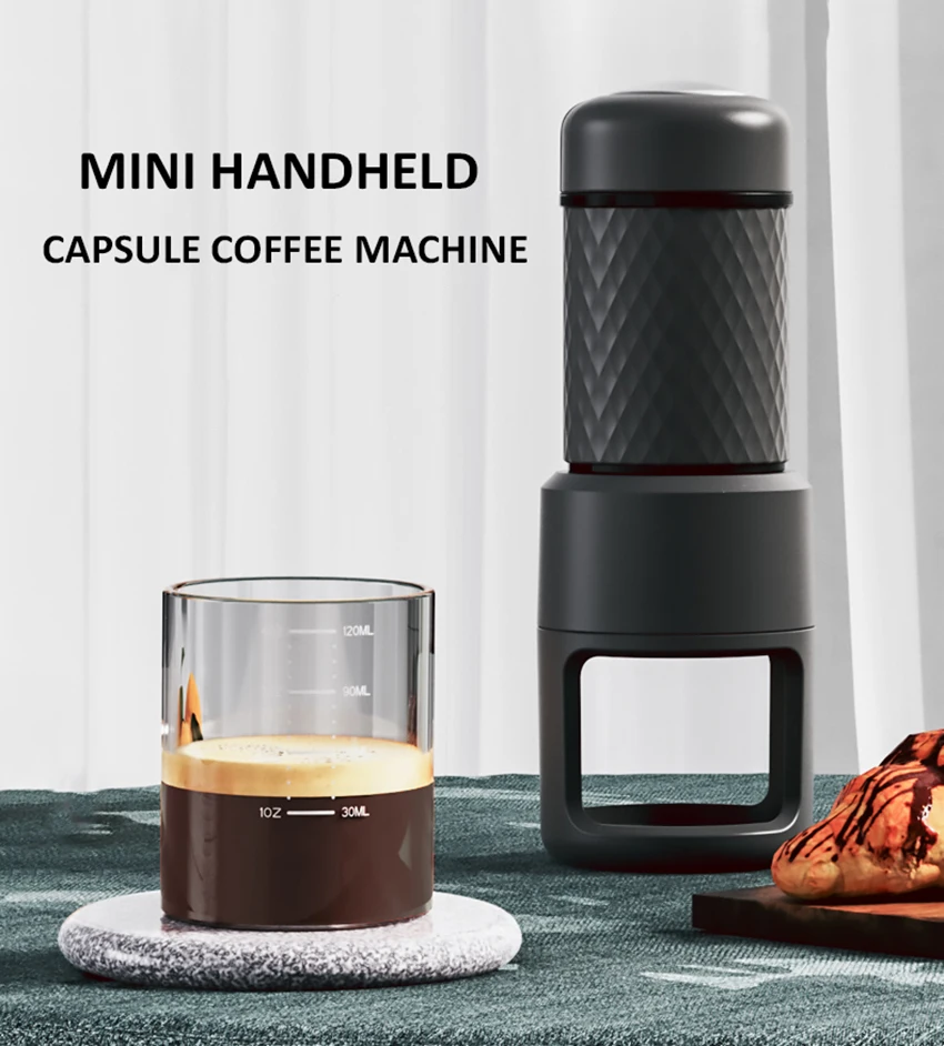 SP-200 Multi-functional Mini Handheld Capsule Coffee Machine Outdoor Portable Manual Espresso Cappuccino Italian Coffee Machine