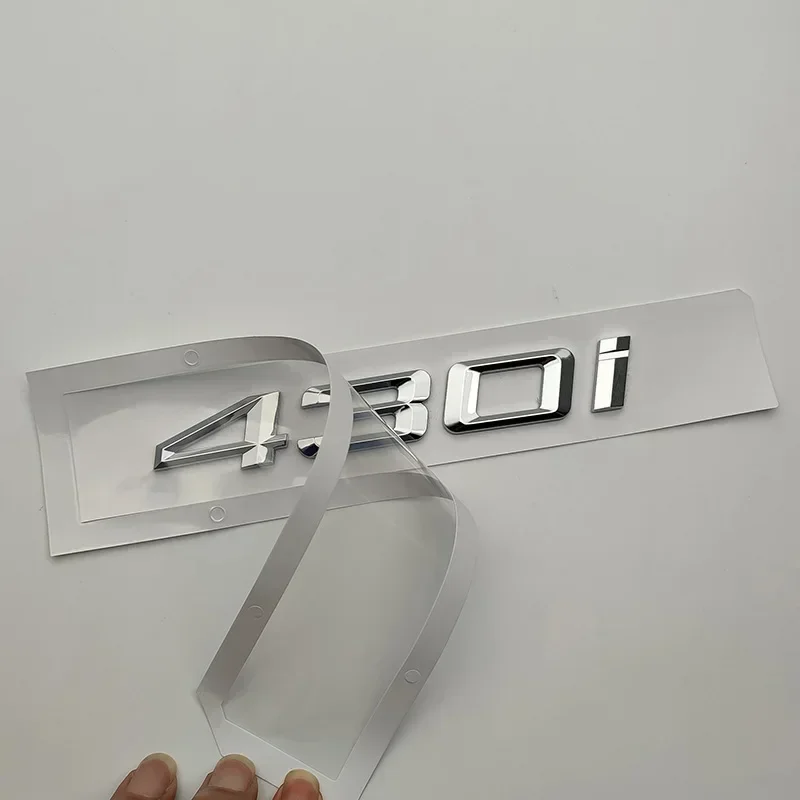 Chrome Letters 416i 418i 420i 425i 428i 430i 440i Top ABS Emblem for Car Styling Fender Trunk Nameplate Logo Sticker Accessories