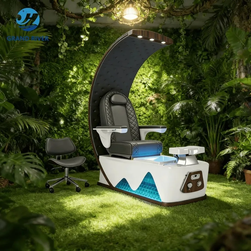 Modern Luxury Spa Nail Foot Massage whirlpool Electric Throne Chair for Manicure and Pedicure Bowl Chairs for Salon