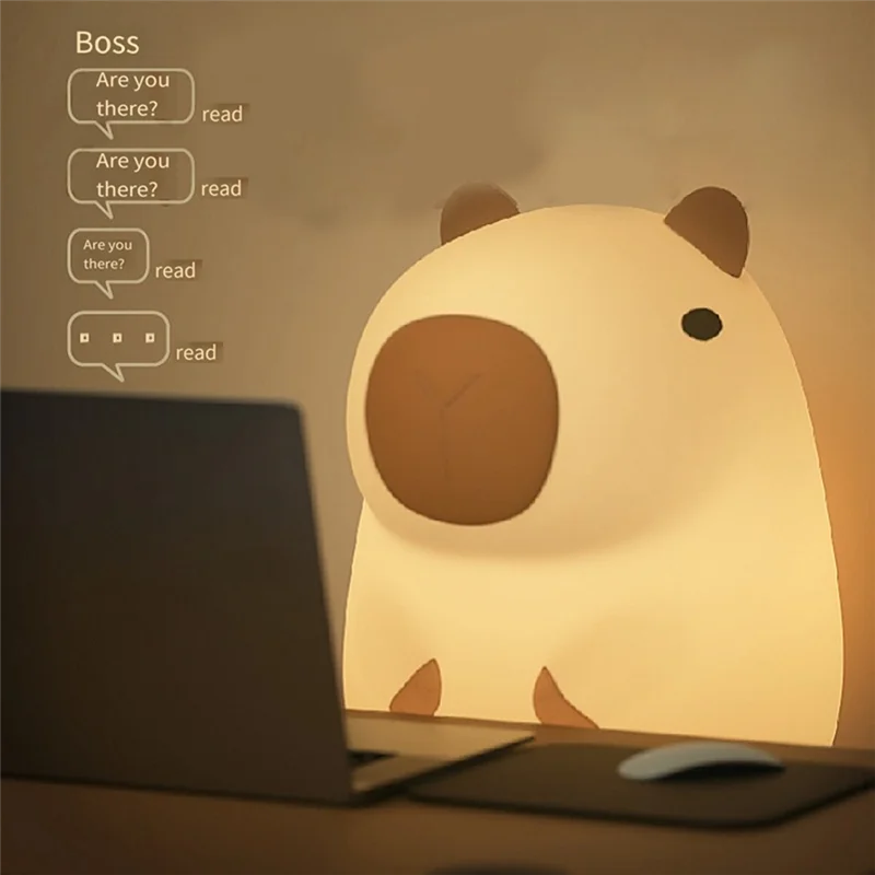LICE-لطيف الحضانة مصباح سيليكون الحيوان الاطفال الطفل ضوء الليل قابلة للشحن مكتب الجدول الديكور مصباح